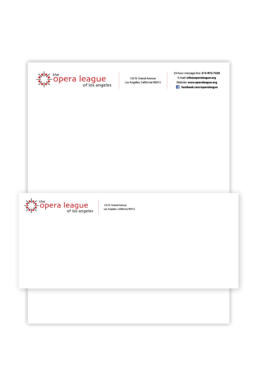 Opera League of Los Angeles | Stationery