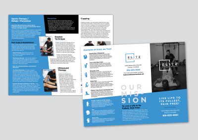 Elite Sports Rehab Tri-Fold Brochure