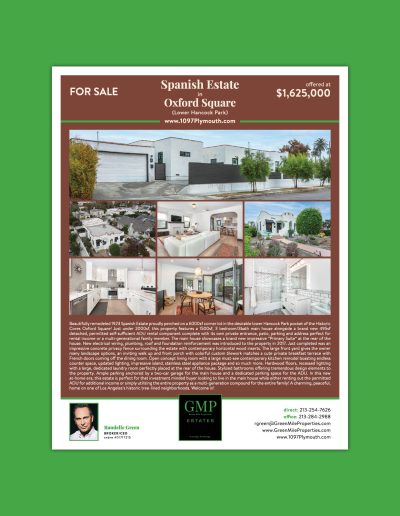Green Mile Properties Listing Flyer