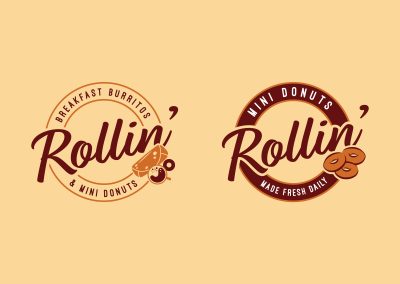 Rollin' Breakfast Burritos & Mini Donuts Logos