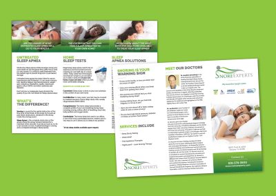 Snore Experts Tri-Fold Brochure