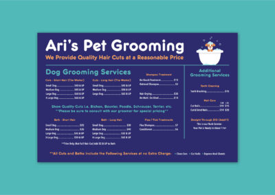 Ari's Pet Grooming Sign